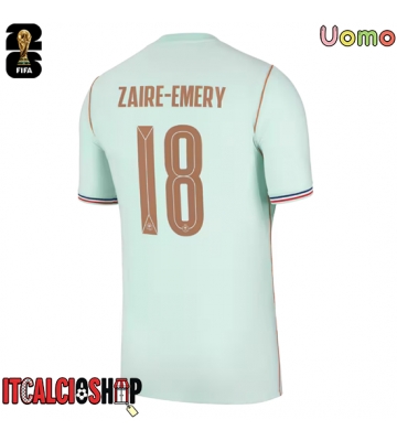 Francia Warren Zaire-Emery #18 Seconda Maglia Mondiali 2026 Manica Corta